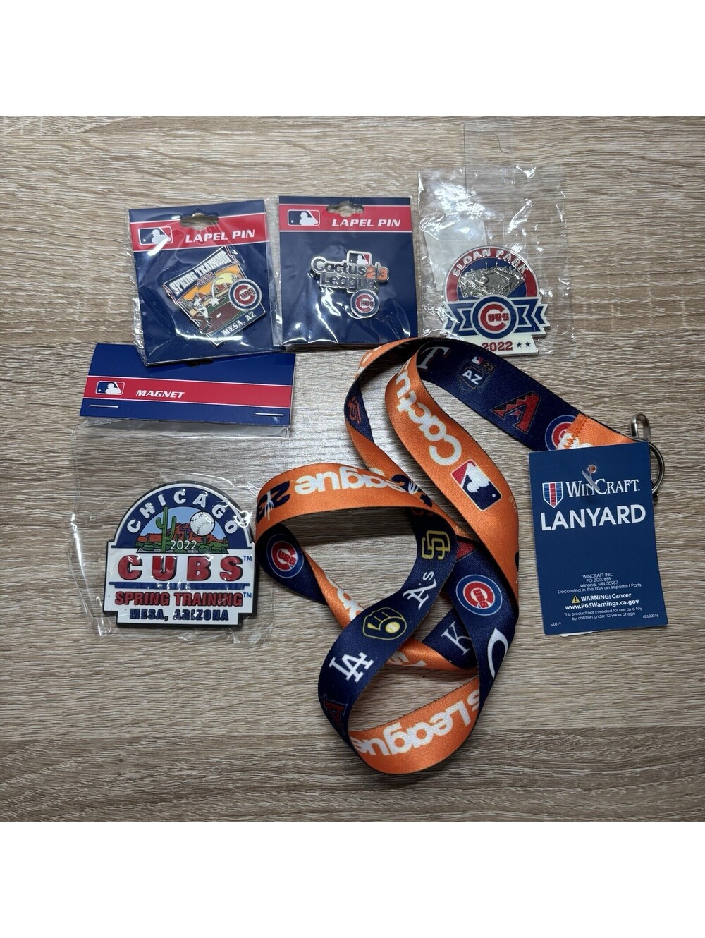 Chicago Cubs Cactus League Spring Training Pins Magnet Lanyard Lot Sloan Park